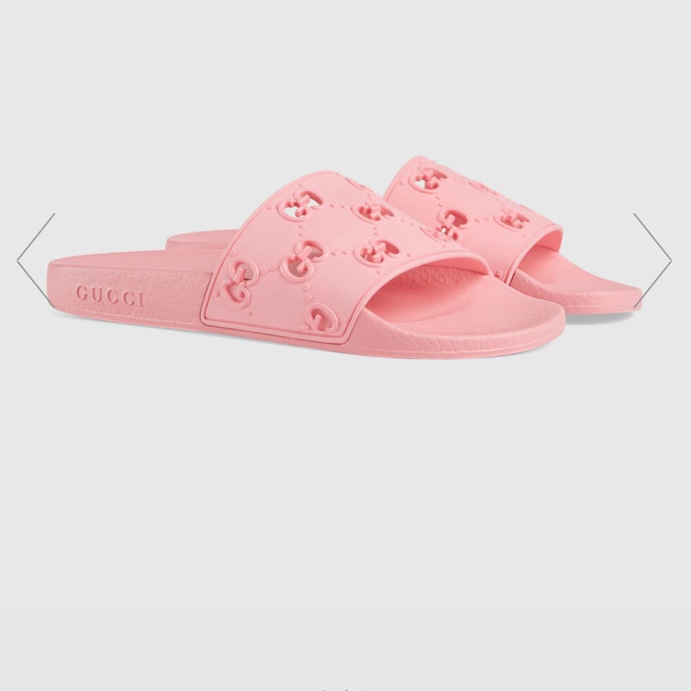 Pink Gucci slides